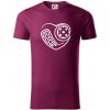Florbal love - Tričko z organickej bavlny - 2XL ( Fuchsiová ) Florbal love - Tričko z organickej bavlny - 2XL ( Fuchsiová )