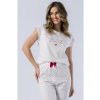 JAKS Dámske pyžamo so srdiečkami biele Kaja Veľkosť: S JAKS Dámske pyžamo so srdiečkami biele Kaja Veľkosť: S