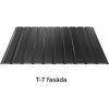 Plechová fasádna trapézová krytina T-7, hr.0,5mm - RAL 9007 Šedý hliník - Super Poliester R-MAT Plechová fasádna trapézová krytina T-7, hr.0,5mm - RAL 9007 Šedý hliník - Super Poliester R-MAT