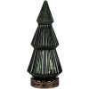 Clayre & Eef Tmavozelený sklenený dekoračný svietiaci stromček LED Tree - Ø 13*23 cm - Clayre & Eef Clayre & Eef Tmavozelený sklenený dekoračný svietiaci stromček LED Tree - Ø 13*23 cm - Clayre & Eef