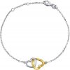 SILVEGO stříbrný náramek na ruku s pozlaceným srdíčkem Judy ZT180201BGP