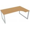 Pracovný stôl UNI O, ergo, ľavý, 180x75,5x120 cm, buk/sivá Pracovný stôl UNI O, ergo, ľavý, 180x75,5x120 cm, buk/sivá