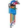 Kľúče imbusové sada 9ks 1,5-10mm HOEGERT HT1W806 farebné Kľúče imbusové sada 9ks 1,5-10mm HOEGERT HT1W806 farebné