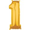 Amscan Fóliový balón narodeninové číslo 1 zlatý 66cm Amscan Fóliový balón narodeninové číslo 1 zlatý 66cm