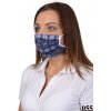 Rúško antibakteriálne na tvár-BORT, dvojvrstvové-1vrstva(100%bavlna), 1vrstva (100%polyester s iónmi striebra) ľudový motív (s tmavo modrým podkladom) 055 - VYROBENÉ NA SLOVENSKU Rúško antibakteriálne na tvár-BORT, dvojvrstvové-1vrstva(100%bavlna), 1vrstva (100%polyester s iónmi striebra) ľudový motív (s tmavo modrým podkladom) 055 - VYROBENÉ NA SLOVENSKU