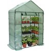 Garden Line ZÁHRADNÝ SKLENÍK S POLICAMI ZELENÝ 140 x 73 x 200 CM *5477