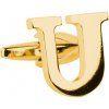 Bubibubi Manžetový gombík zlaté písmeno U Bubibubi Manžetový gombík zlaté písmeno U