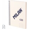 Blok linajkový so špirálou A5 MILAN 80 listov, béžový Blok linajkový so špirálou A5 MILAN 80 listov, béžový