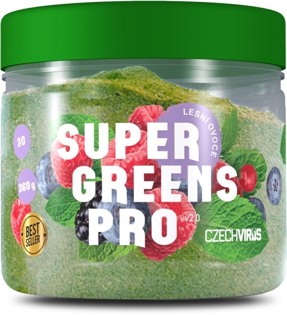 Czech Virus Super Greens Pro V2.0 lesné ovocie 360 g