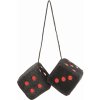 Plyšové kocky s priemerom 6,5 cm Barva: čierna / červená Plyšové kocky s priemerom 6,5 cm Barva: čierna / červená