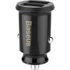 Baseus CCALL-ML01 Grain Nabíjačka do Autá 15.5W 2x USB čierna Baseus CCALL-ML01 Grain Nabíjačka do Autá 15.5W 2x USB čierna