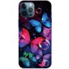 Kryt na iPhone 12 / 12 Pro Motýľ čierny Kryt na iPhone 12 / 12 Pro Motýľ čierny