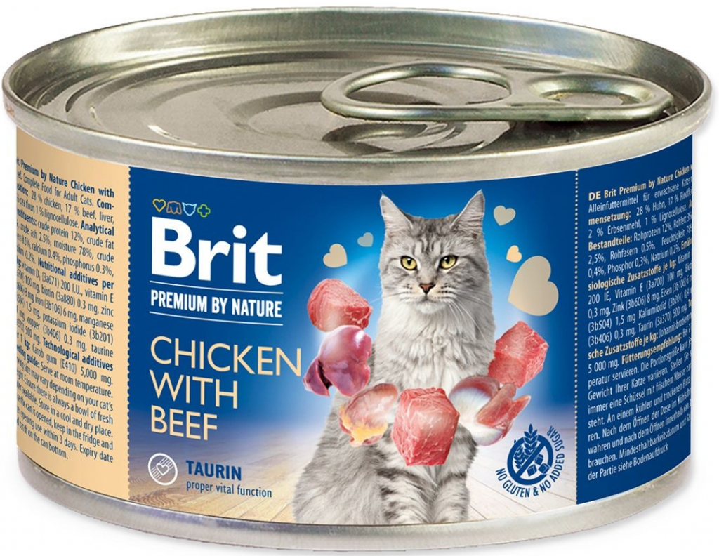 Brit Premium by Nature Cat Chicken with Beef 200 g