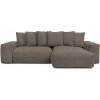 Taupe menčestrová rozkladacia/s úložným priestorom rohová pohovka Voltaire – Bobochic Paris Taupe menčestrová rozkladacia/s úložným priestorom rohová pohovka Voltaire – Bobochic Paris