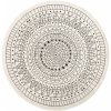 Hanse Home , Kusový koberec Twin-Wendeteppiche 103101 creme schwarz – na von aj na doma, 100x100 (priemer) kruh, biela, chodba / predsieň Hanse Home , Kusový koberec Twin-Wendeteppiche 103101 creme schwarz – na von aj na doma, 100x100 (priemer) kruh, biela, chodba / predsieň