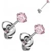 Steel Edge Titánové náušnice kôstky so zirkónmi SET23ER01-Pink Priemer mm: 3mm Steel Edge Titánové náušnice kôstky so zirkónmi SET23ER01-Pink Priemer mm: 3mm