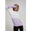 Moodo Sweatshirt with print čierna biela šedá fialová