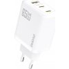 NABÍJAČKA USB SIEŤOVÁ PD 65W GaN 2x USB-C + 1x USB-A - BIELA NABÍJAČKA USB SIEŤOVÁ PD 65W GaN 2x USB-C + 1x USB-A - BIELA