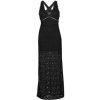 Guess Dlhé šaty SL LIZA LONG DRESS Čierna Guess Dlhé šaty SL LIZA LONG DRESS Čierna