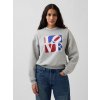 GAP Oversize mikina Gap × Robert Indiana Sivá XXS GAP Oversize mikina Gap × Robert Indiana Sivá XXS