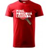 Ping Pongová legenda - Klasické pánske tričko vyššej gramáže - L ( Červená ) Ping Pongová legenda - Klasické pánske tričko vyššej gramáže - L ( Červená )