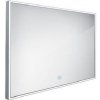 Nimco Zrkadlá - Zrkadlo v ráme s LED osvetlením, 100x70 cm, hliník ZP 13004V Nimco Zrkadlá - Zrkadlo v ráme s LED osvetlením, 100x70 cm, hliník ZP 13004V