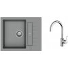 K-StrongSinks S3 Set drez Vardar 615x500mm granit sivá + Batéria Rhona chrom K-StrongSinks S3 Set drez Vardar 615x500mm granit sivá + Batéria Rhona chrom