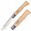 Nôž Opinel 08 nerezová oceľ olivové drevo poistka čepele Nôž Opinel 08 nerezová oceľ olivové drevo poistka čepele