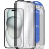 AlzaGuard 2.5D Glass EasyFit DustFree na iPhone 15 – 3 ks v balení s aplikátorom AGD-EFD8P3