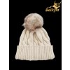 Čiapka 100% mongolská vlna maslová s brmbolcom Maslová Čiapka 100% mongolská vlna maslová s brmbolcom Maslová