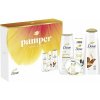 Dove Original advanced sprchovací gél 225 ml + telové mlieko 250 ml + tuhý antiperspirant 50 ml + kozmetická taška darčeková sada Dove Original advanced sprchovací gél 225 ml + telové mlieko 250 ml + tuhý antiperspirant 50 ml + kozmetická taška darčeková sada