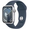 Apple Watch Series 9, 45mm, Silver, Storm Blue Sport Band - S/M (MR9D3QC/A)