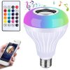 RGB LED žiarovka s reproduktorom a diaľkovým ovládaním RGB LED žiarovka s reproduktorom a diaľkovým ovládaním
