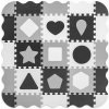 Penové puzzle podložka ohrádka Milly Mally Jolly 3x3 Shapes Grey Penové puzzle podložka ohrádka Milly Mally Jolly 3x3 Shapes Grey