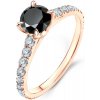Zásnubný prsteň Share Your Love: ružové zlato, čierny diamant - SYL-P6-CZD-D-R SAVICKI Zásnubný prsteň Share Your Love: ružové zlato, čierny diamant - SYL-P6-CZD-D-R SAVICKI