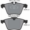 Sada brzdových platničiek kotúčovej brzdy TEXTAR 2407903 Sada brzdových platničiek kotúčovej brzdy TEXTAR 2407903