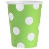 GoDart Poháre zelené biele bodky 270 ml