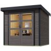 hybridný domček KARIBU JUPITER B (93413) terragrau / antracit hybridný domček KARIBU JUPITER B (93413) terragrau / antracit