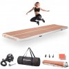 Airtrack inSPORTline Airstunt 400x100x10 cm mocha mousse s elektrickou pumpou Airtrack inSPORTline Airstunt 400x100x10 cm mocha mousse s elektrickou pumpou