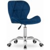 Zamatová otočná stolička AVOLA - tmavomodrá Zamatová otočná stolička AVOLA - tmavomodrá