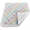 Sablio Deka pre bábätko Trojfarebné srdiečka - 90x120 cm Sablio Deka pre bábätko Trojfarebné srdiečka - 90x120 cm