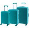 Cestovné kufre set 3ks John Travel Arcadia S, M, L 185 L tyrkysová Cestovné kufre set 3ks John Travel Arcadia S, M, L 185 L tyrkysová