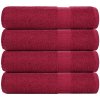 Osušky, 4 ks, bordová, 100x150 cm, bavlna 100 % Osušky, 4 ks, bordová, 100x150 cm, bavlna 100 %