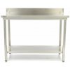 Maxima Nerezový stôl so zadnou doskou - 180 x 70 cm - nastaviteľná výška | Maxima, 09364042 Maxima Nerezový stôl so zadnou doskou - 180 x 70 cm - nastaviteľná výška | Maxima, 09364042