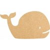 Tvarovaná korková nástenka so 6 špendlíkmi. CB-WHALE Tvarovaná korková nástenka so 6 špendlíkmi. CB-WHALE