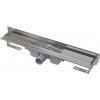 Flexible - Podlahový žľab s okrajom pre perforovaný rošt a s nastaviteľným límcom ku stene, dĺžka 750mm Flexible - Podlahový žľab s okrajom pre perforovaný rošt a s nastaviteľným límcom ku stene, dĺžka 750mm