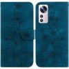 Peňaženkové kožené puzdro Lily na Xiaomi 12 Pro - Tmavo modrá Peňaženkové kožené puzdro Lily na Xiaomi 12 Pro - Tmavo modrá