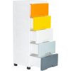 ModernHome PJJCBS0022-05B Zásuvkový regál na kolieskach, 5 zásuviek, 84,5 × 32,5 × 31 cm ModernHome PJJCBS0022-05B Zásuvkový regál na kolieskach, 5 zásuviek, 84,5 × 32,5 × 31 cm