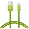 Dátový kábel Swissten USB-C (Type-C) 1,2 m zelený Dátový kábel Swissten USB-C (Type-C) 1,2 m zelený