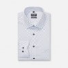 Olymp Luxor Non-iron Modern fit pánska košeľa s modrým vzorom biela